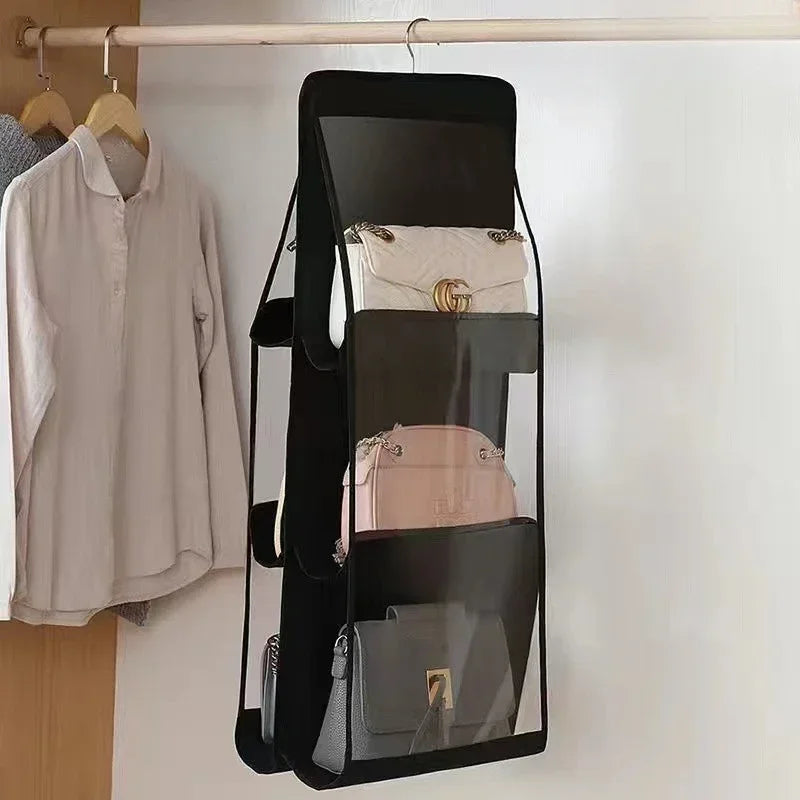 1/2Pcs Hanging Type Tote Bag Organizer Bags Eco-Friendly Dust-proof Three-dimensional Transparent Storage Organizer for Closet Econic Blanks